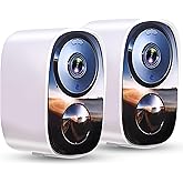 Wireless Security Camera 2Pack- Outdoor WiFi Security Cameras, Color Night Vision, AI/PIR Detection, 2-Way Talk, Cloud/SD, We