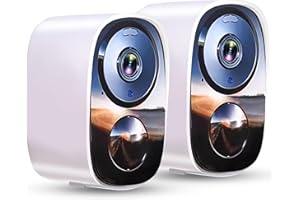 Wireless Security Camera 2Pack- Outdoor WiFi Security Cameras, Color Night Vision, AI/PIR Detection, 2-Way Talk, Cloud/SD, We