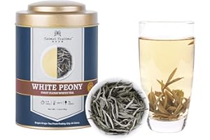 Taimei Teatime Premium White Tea Loose Leaf, White Peony Tea-Bai Mu Dan- Organically Grown Chinese Fujian Loose White Tea Leaves, in Tea Tin(1.41oz|40g)