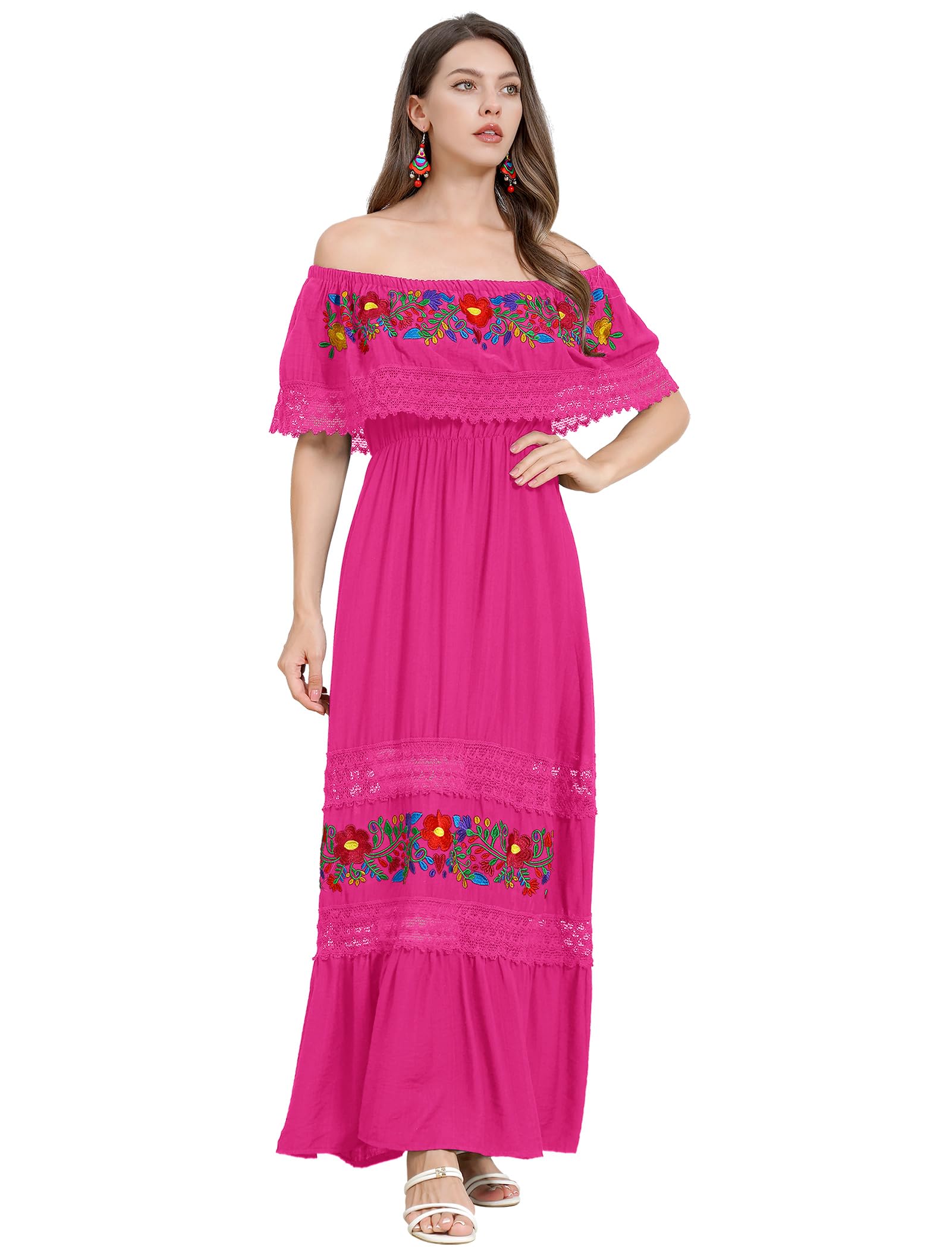 Women's Mexican Fiesta Cinco De Mayo Floral Printed Dress main image 1