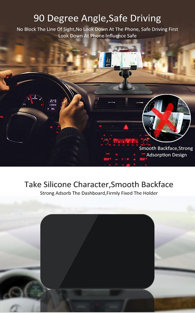Car Sat Nav Tomtom Garmin Mobile GPS Rubber Dash Board Non Stick Mount Holder Mat Slim Portable Dashboard Ultra Thin Sat Nav/Gps Friction Mount Mat for TomTom Garmin Navman Mio - Image 4