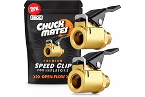 Chuck Mates™ Premium Speed Clip for Tire Inflators Open-Flow (2 Pack)