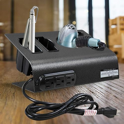 Professional Equipment Tools Organizer W/Power Cord, Desktop Salon