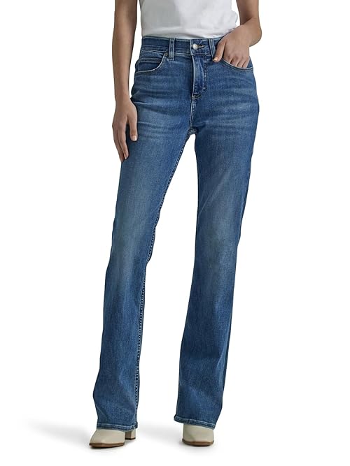 Lee Women's Ultra Lux Comfort with Flex Motion Bootcut Jean, Indigo Facet, 12