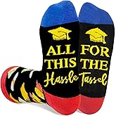 Asikkon Graduation Crew Socks Class of 2026 Graduation Socks Christmas Stocking Stuffer, White Elephant Gift