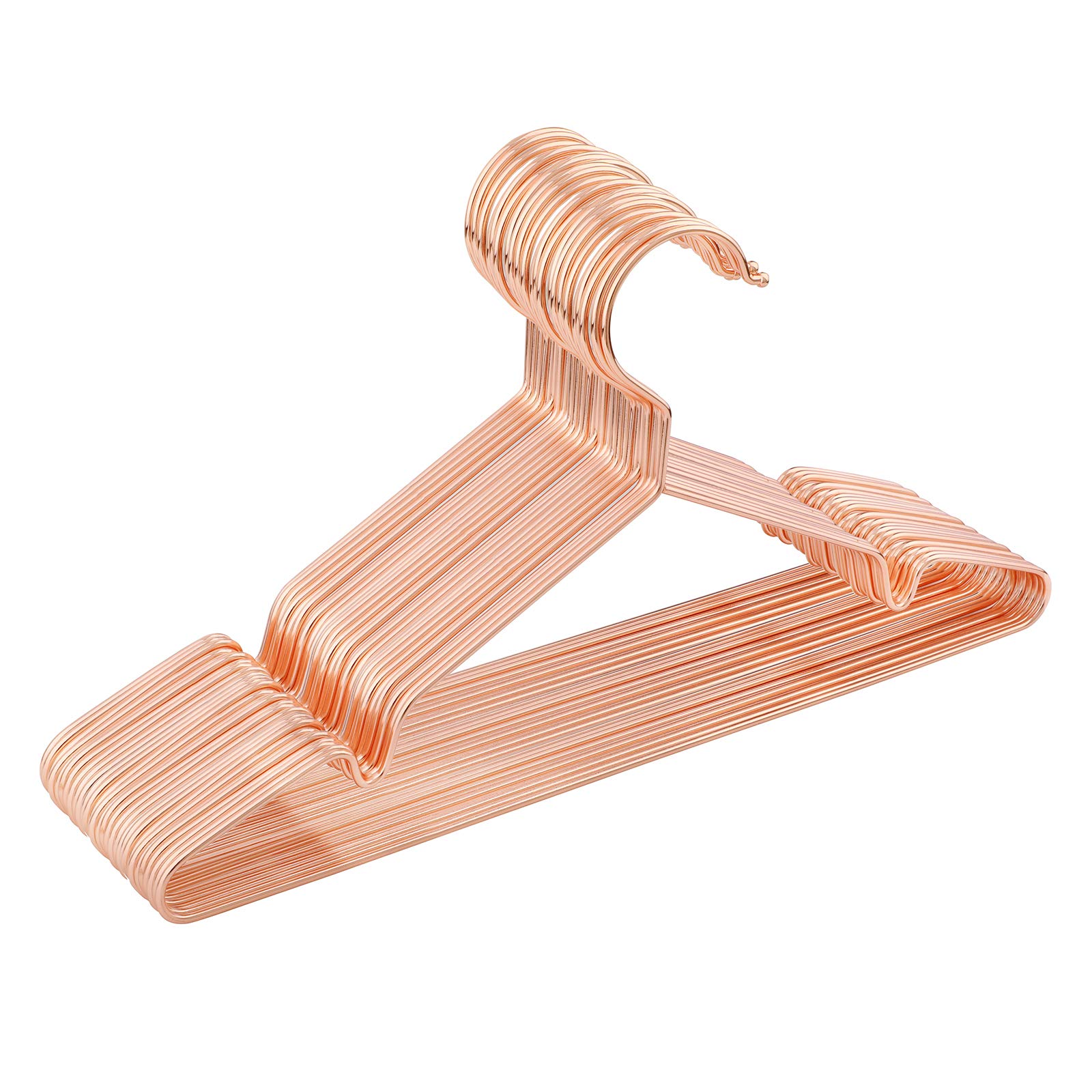 SONGMICS CRI45R-20 20 piece Children’s/Baby Rose Gold Metal Clothes Hangers 35 cm, Strong Metal Wire Hangers for Baby Clothes Wardrobe Space Saving with Notched Edge