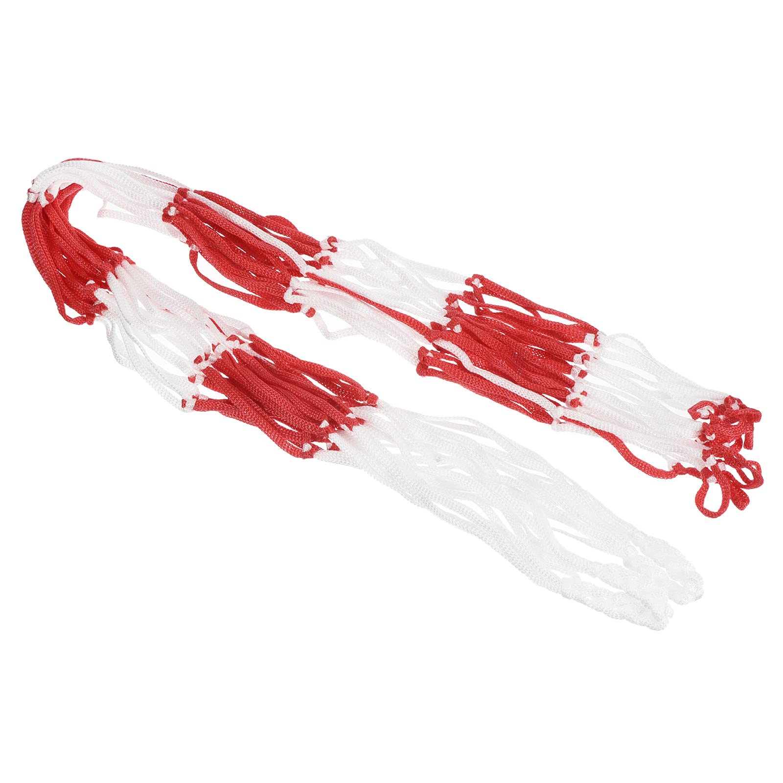 PATIKIL Large Ball Net Bag Holds 10-12 Balls, Braided Sports Ball Carrying Mesh Net PP Basketball Storage Bag for Volleyball Soccer Football, Red White