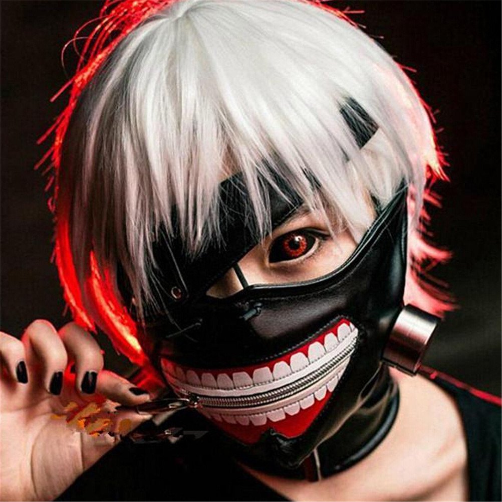 Macting Tokyo Ghoul Kaneki Ken Cosplay Mask Halloween Party Cool Mask Prop Zipper Black Free Buy Online In Andorra At Andorra Desertcart Com Productid