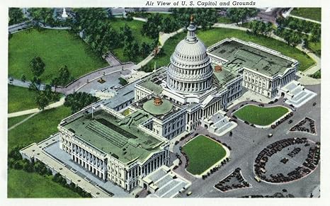 Amazon Com Washington Dc Aerial View Of The Us Capitol And Grounds 16x24 Fine Art Giclee Gallery Print Home Wall Decor Artwork Poster Posters Prints