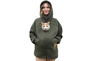 Cat Pouch Hoodie Pet Carrier Hoodie With Dog Pouch Cat Carrying Sweatshirt Kangaroo Pocket Holder Fleece Hoodies Outdoor