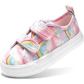 DREAM PAIRS Kid Toddler Sneakers Boys Girls Canvas with Cartoon Dual Hook and Loops for School Walking