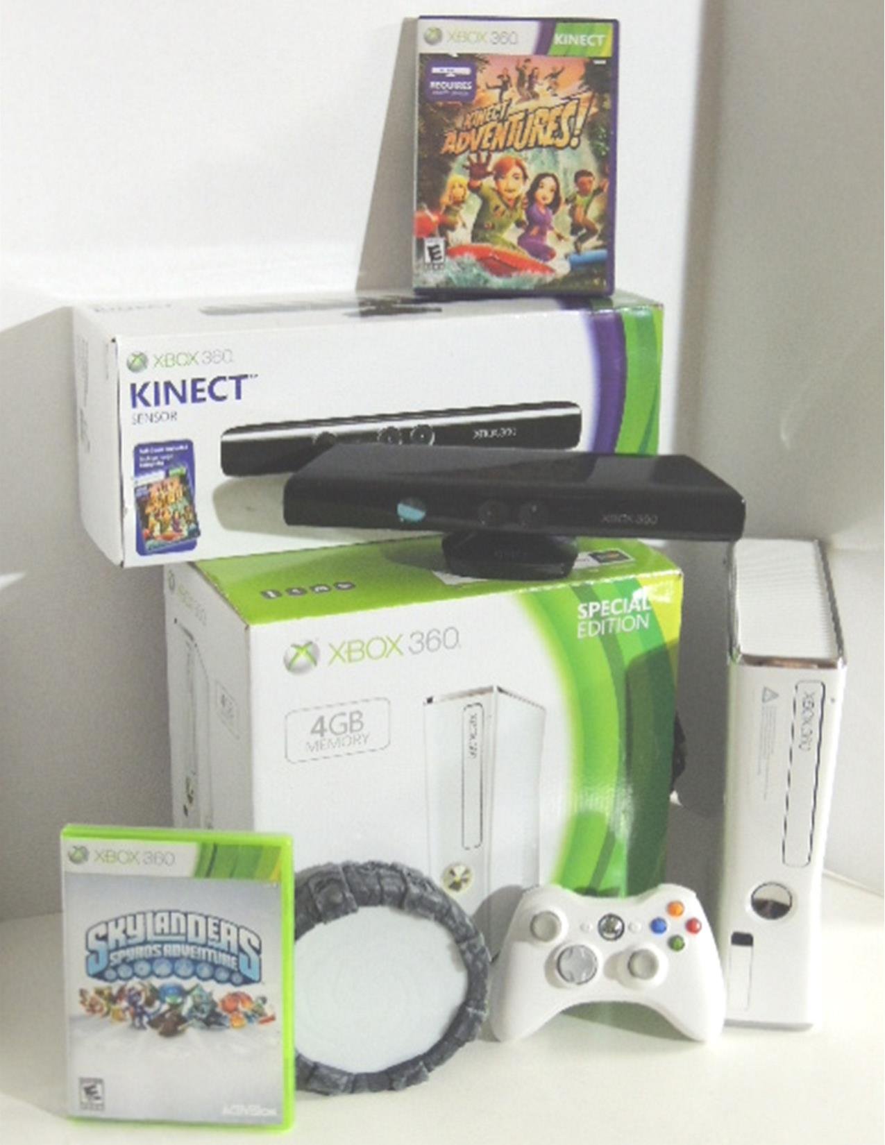 Xbox 360 Slim White 4gb Skylanders Special Edition Bundle