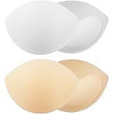 2 Pairs Small Size Bra Inserts Breast Enhancers, Women's Push Up Bra Pads Inserts, Push up Swimsuit Pads, Fits A Cup