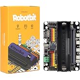 Robotbit Robotics Expansion Board for Micro:bit &ndash; Drives 4 DC Motors, 8 Servos, 8 GPIO Ports, with Onboard Power Management