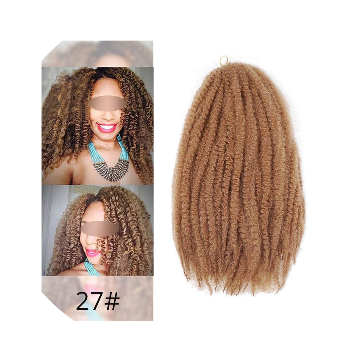 Amazon Com 18 Inch Ombre Marley Braids Hair Crochet Afro Kinky