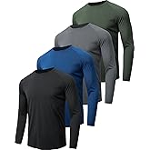 MLYENX 7 Pack Long Sleeve Shirts for Men UPF 50+ UV Sun Protection Quick Dry Moisture Wicking Workout Tee Shirts