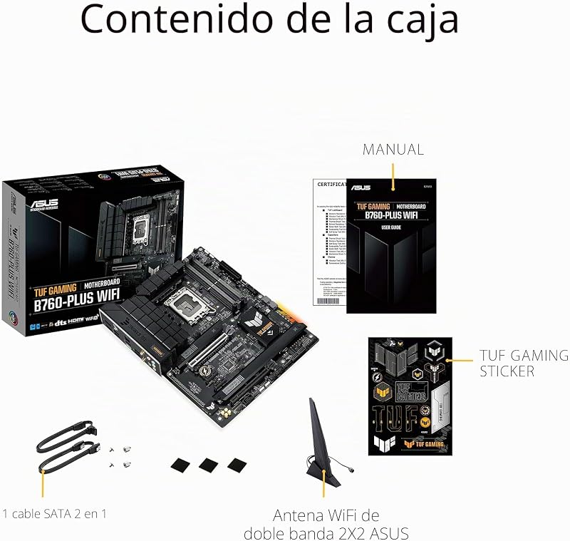 Tuf Gaming B760-Plus Wifi Mainboard Intel B760 Lga 1700 Atx Ddr5 Bis 128 Gb Wifi 6e (90mb1er0-M1eay0)