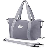 BALEINE Travel Tote Bag for Women, Weekender Carry-on Tote, Large Duffel Bag Gym Bag Overnight Bag with Wet Compartment