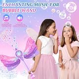 Britik Bubble Wand Kids Light Music Bubble Machine Fairy Wand Gift view 4