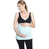 Maddie Moo Belly Band Seamless Maternity and Postpartum Shirt Extenders, Cotton, Singles
