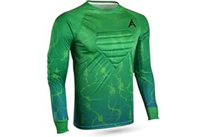 FOLK APPAREL Folk Soccer Goalie Shirt, Padded Goalkeeper Jersey, Youth/Adult & Kids Sizes, Long Sleeve Football Padded Shirt Mens