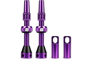 BWSHLF Tubeless Presta Valve Stem 40/44/55/60/65/80/100 mm, Super Light Alloy Presta Valve Stem Kit with Valve Core Remover T