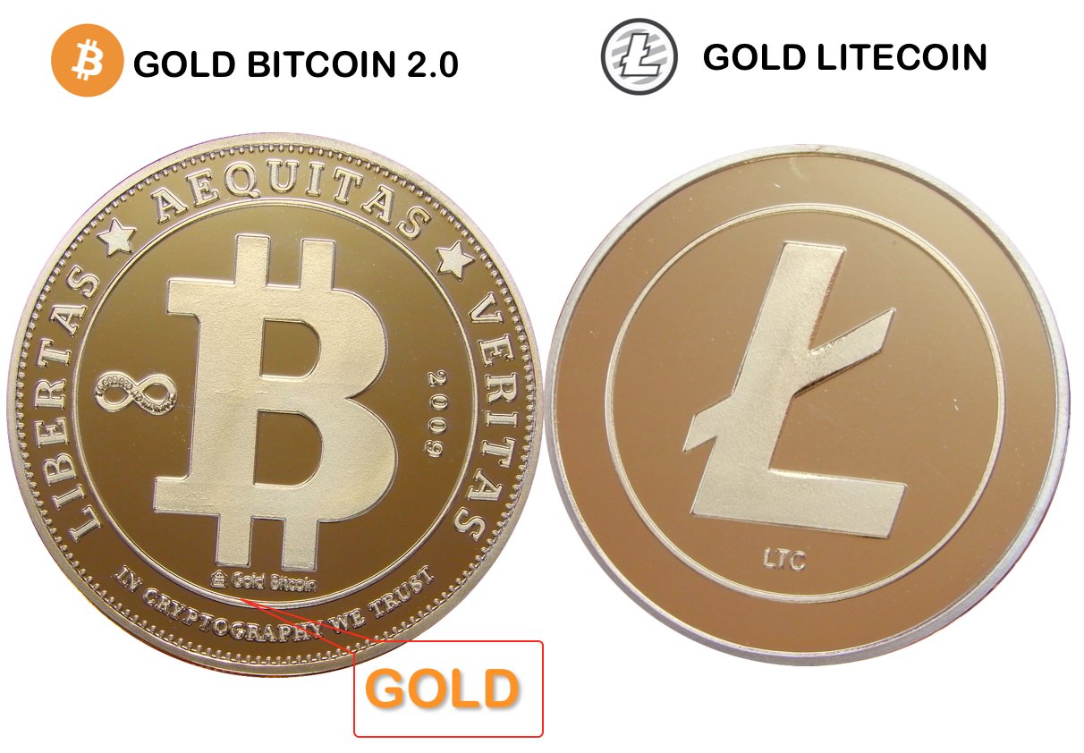 GOLD BITCOIN 2 + GOLD LITECOIN - Cryptocurrencies You Hold