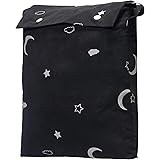 Amazon Basics Portable Baby-Kids Travel Window Blackout Curtain Shade with Suction Cups - 50" x 78", Moon & Stars