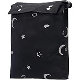 Amazon Basics Portable Room Darkening Blackout Curtain Shade with Suction Cups, Noise Reduction, 50"W x 78"L, Moon and Stars, 1-Pack