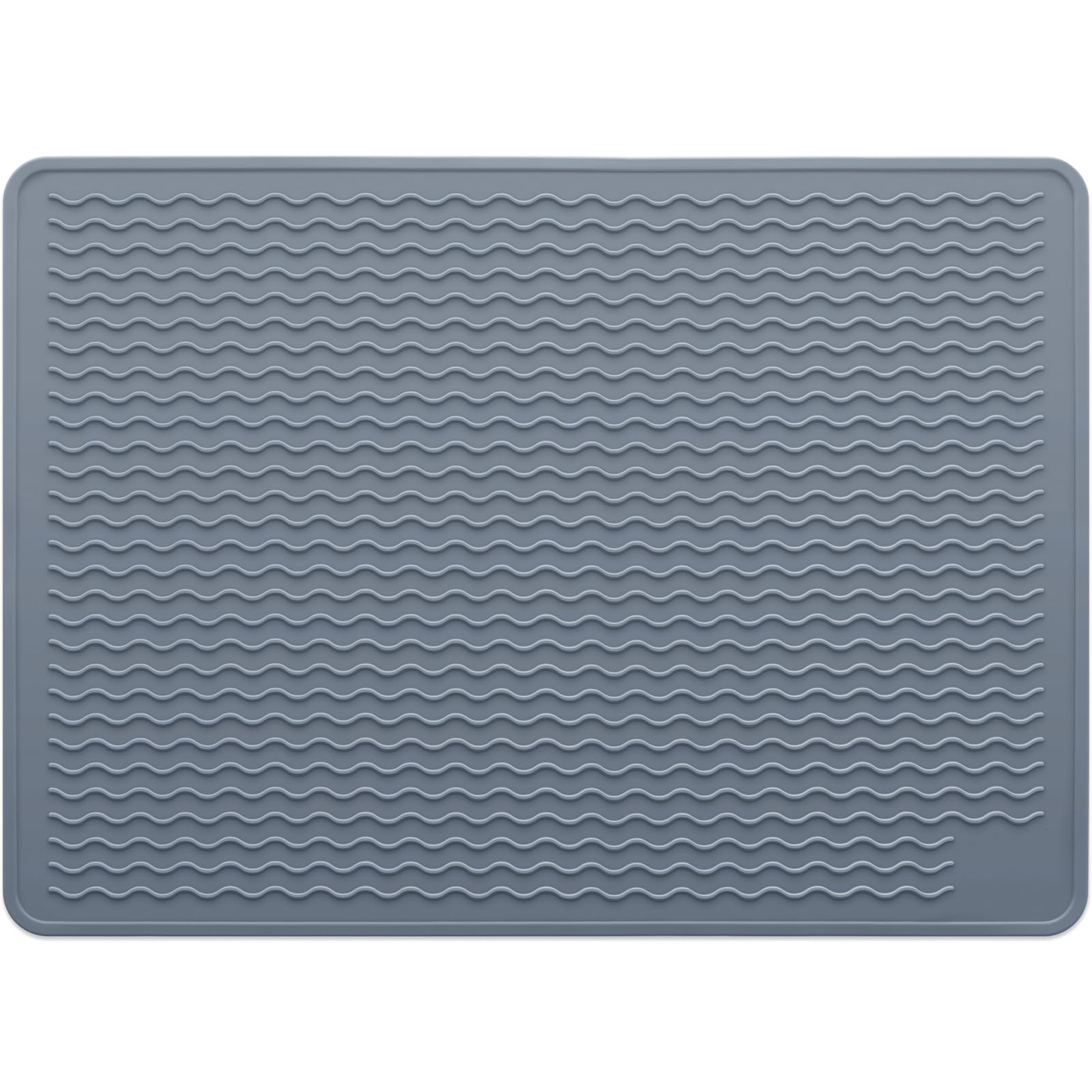 Silicone Stove Top Cover, Grey Glass Top Stove Cover Protector for Electric Stove, 28"x20" Extra Large Stovetop Mat and Dish Drying Mat, RV Cooktop Protector Mat for Counter