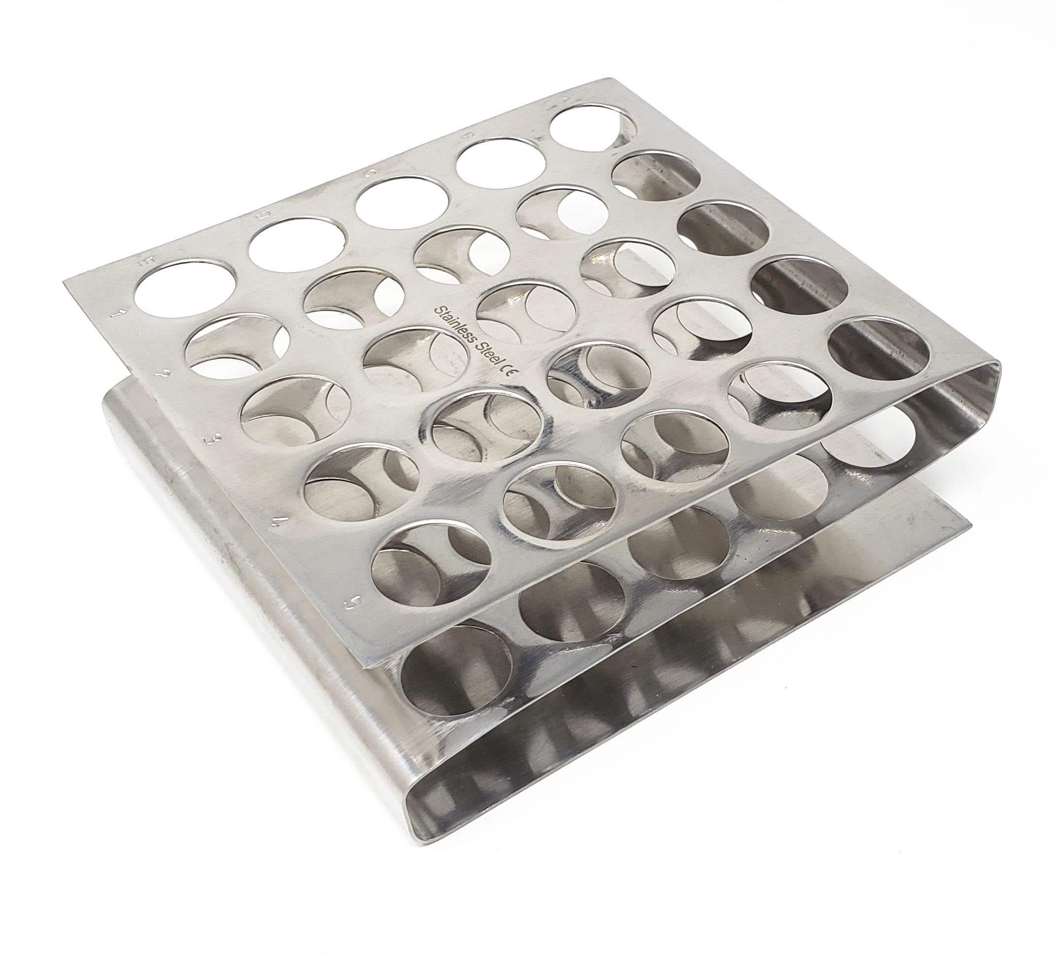Z Shaped Stainless Steel Test Tube Rack Holder Display Stand Three Tier