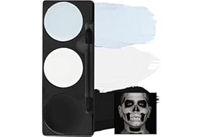 Mehron Makeup Tri-Color Character Makeup Palette | Halloween, Special Effects and Theater Cream FX Palette | Face Paint .7 oz (20 g) (Skeleton)