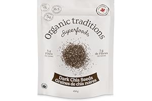 Organic Traditions Dark Chia Seeds - 454 grams/ 16 ounces