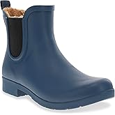 Chooka Women’s Waterproof Chelsea Bootie – Plush Lined, Slip-On Rain Ankle Boots