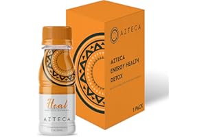 AZTECA BOTANICALS Azteca Health Organic Energy Shots - Wellness Shots, Natural Energy Shots, Health Shots, Vitamin Boost for Focus, Strength and Energy, Organic Energy Drink Made in the USA - Lemon Flavor 1pack 2Fl oz