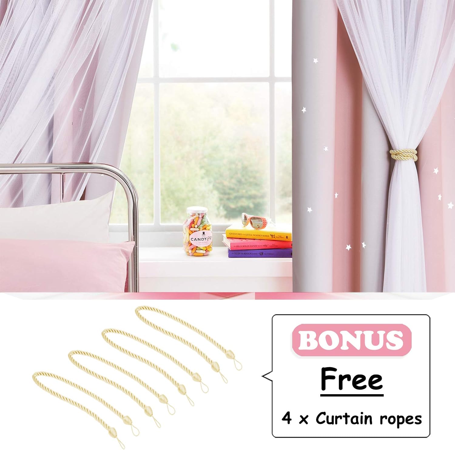 NICETOWN Kids Blackout Curtains Voile - Image 4
