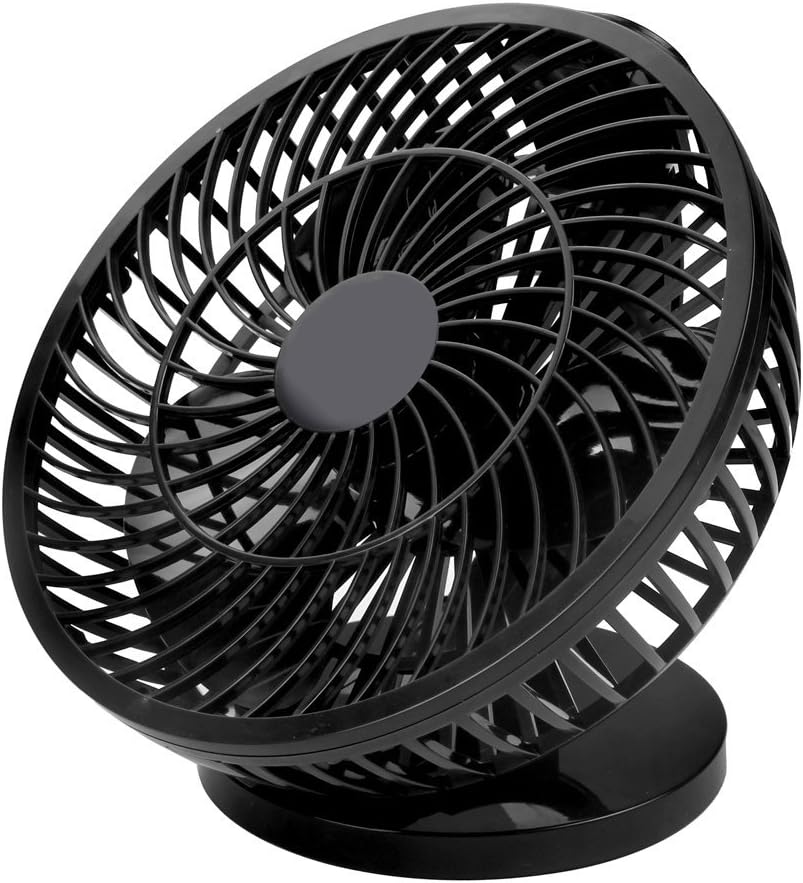 Akaigu Personal Fan, Desk Fan Steppless Speed 180 Degree Gliding Design (Black)