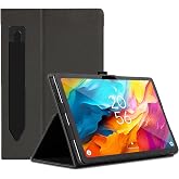 Tablet Case Work with TCL NXTPAPER 14 with Adjustable Stand | Protective Folio Case Cover with Pen Holder to Securely Store Stylus, Magnetic Closure Handheld Band, Shock Resistant（Black）