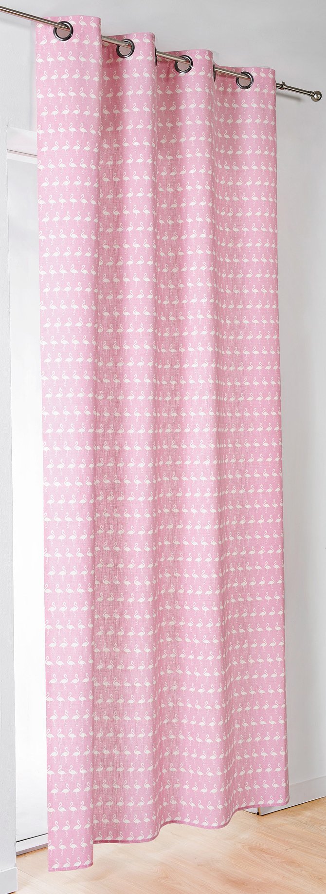 Linder 471/60/49887/377FR Eyelet Curtain Polyester Pink 145 x 240 cm โ image 1