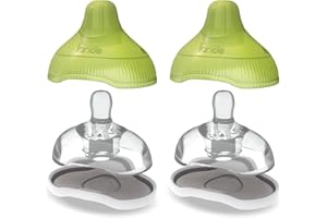 Kiinde Twist Active Latch Nipples for Breast Milk or Formula Feeding - Slow Flow (2 Pack)