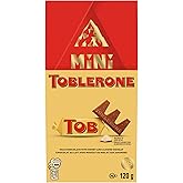 Toblerone Mini, European Milk Chocolate Bars with Honey and Almond Nougat, Gift Box, Valentines Day Individually Wrapped, 120