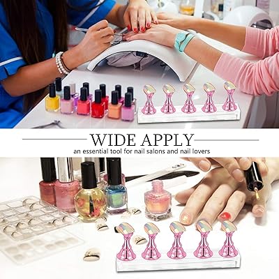 Buy 2 Sets Acrylic Nail Display Stand Magnetic Nail Tip Practice Holders Training Fingernail Nail Art Stands For Salon Home Nail Holder For Painting Nails Manicure Tools For False Nails Tips Metal Pink Online In Indonesia B08nvczycv