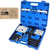 GOOACC 14pcs Bearing Puller Kit 5 Ton Bearing Separator Splitter Tool Blue | Wheel Bearing Removal Set with 2" and 3" Jaws, Heavy Duty Wheel Hub Axle Puller Tool Kit, Pinion Pullers with Case