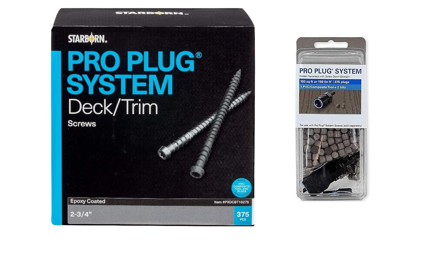 Pro Plug System for Trex Transcend Rope Swing Decking, Combo Kit, 375