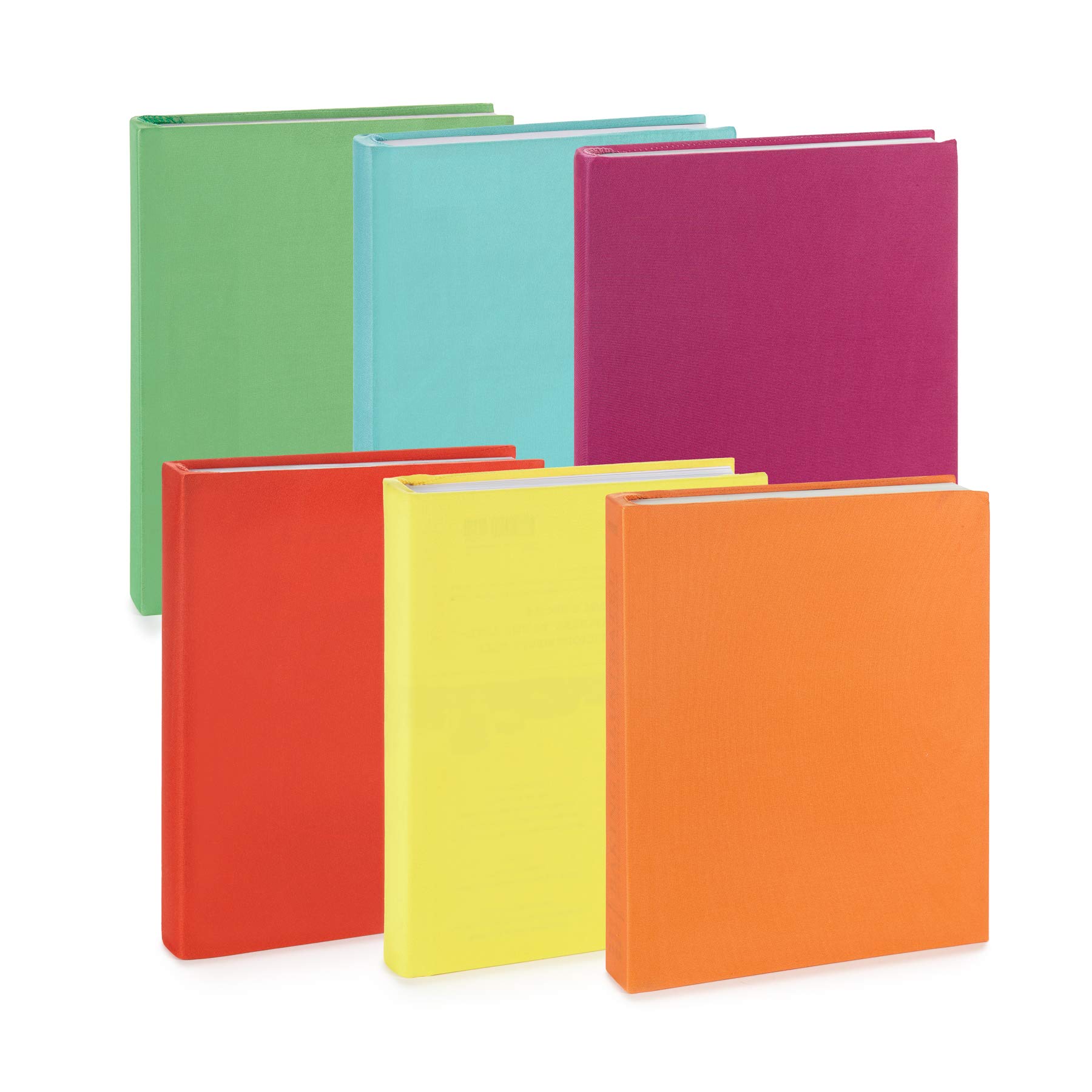 Photo 1 of Blue Summit Supplies 6 Stretchable Book Covers for Hardcover, Colorful Fabric Book Cover for Classroom Textbook Protection and Care, Assorted Colors, for 11" by 11" Books, Stretchy