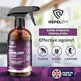 REPELEM Flea Treatment Kit 1L Spray & 250ml Natural Repellent Home Kit view 5