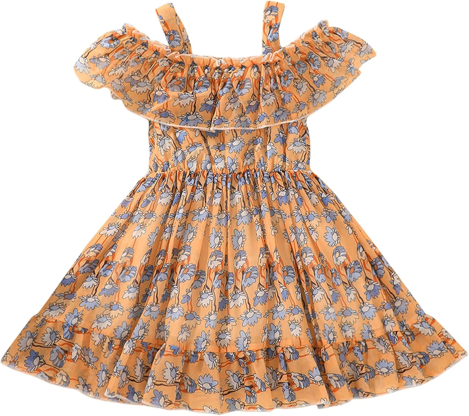Vestito Di Natale Per Bambina - Abito Elegante In Velluto E Tulle Con Stelle Paillettes, Manica Lunga