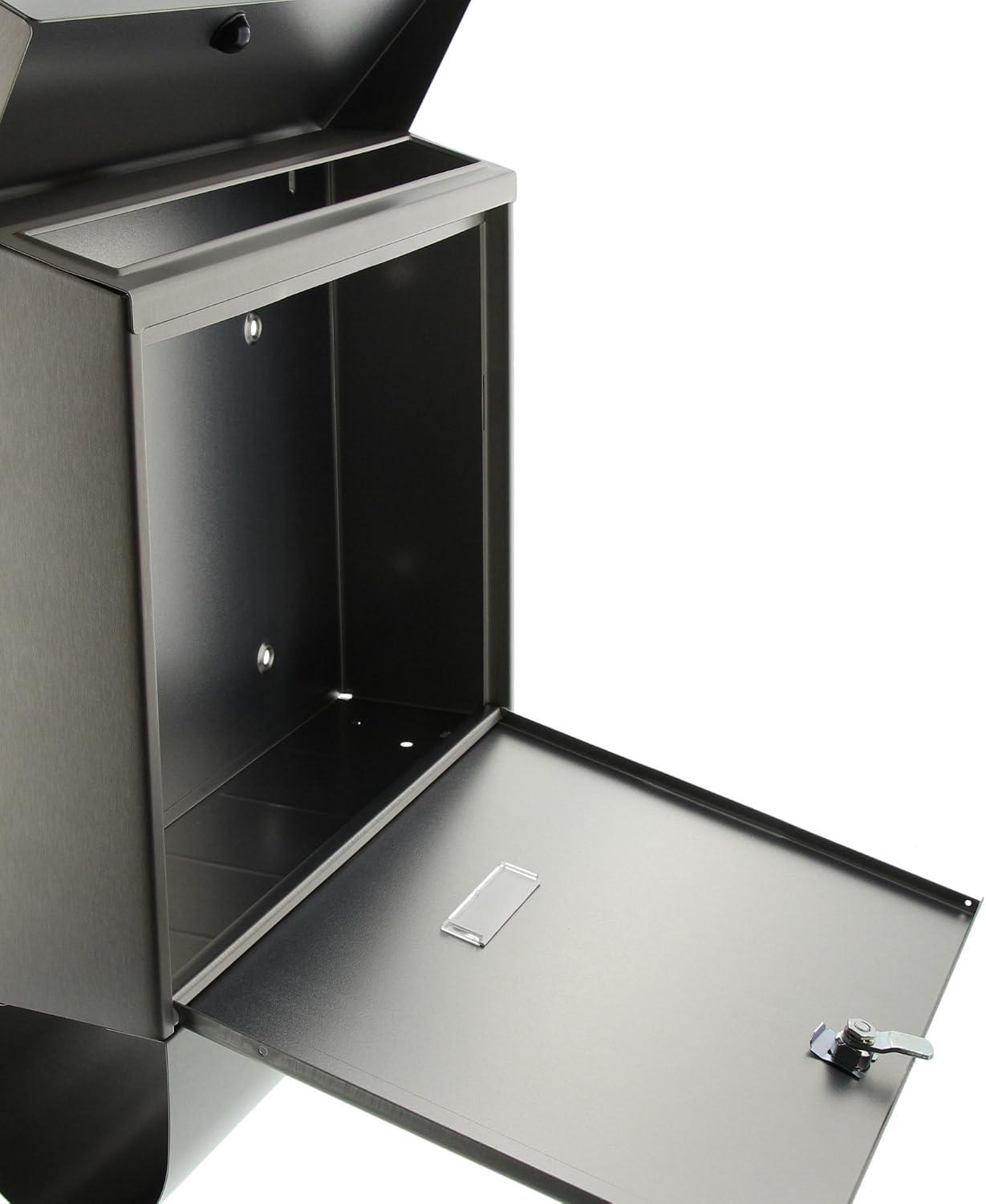 BURG-WÄCHTER Letterbox with Newspaper Compartment and Nameplate, Stainless Steel, A4 Size Letter Slot, 2 Keys, AMZ 2500 NI - Image 5
