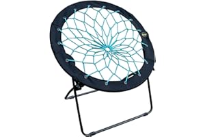 Zenithen Limited Foldable Bunjo Bungee Chair for Dorms, Living Rooms, Bedrooms, Camping, Gaming & Lounging, Teal (Pack of 1)
