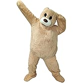 Fangkun Dress Up Big Bear Mascot Costume,Dancing Bear Fancy Dress,Giant Plush Bear Wearable Character Cosplay for Valentine's Day Birthday Party Celebration,Adults Size for Men & Women 82 In